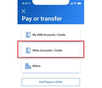 Transfer Money from UOB to POSB Using Mobile Banking