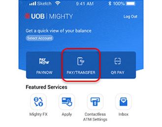 Transfer Money from UOB to POSB via Mobile Banking